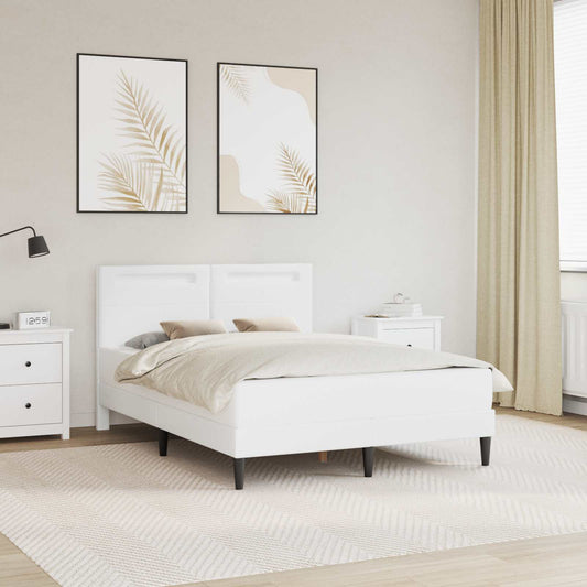Struttura del letto con testiera Bianco 120 x 200 cm Similpelle | homemem39