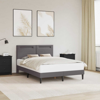 Struttura del letto con testiera Grigio 140 x 200 cm Similpelle | homemem39