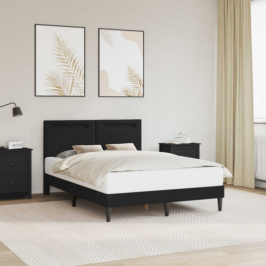Struttura del letto con testiera Nero 140 x 200 cm Similpelle | homemem39