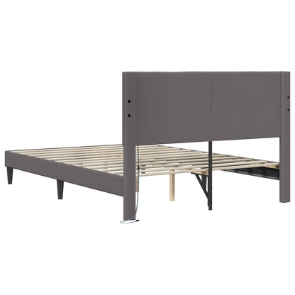Struttura del letto con testiera Grigio 160 x 200 cm Similpelle | homemem39