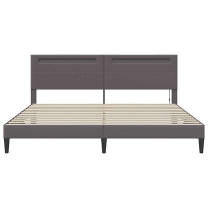 Struttura del letto con testiera Grigio 180 x 200 cm Similpelle | homemem39