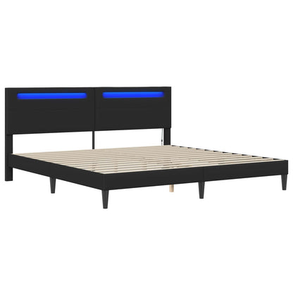 Struttura del letto con testiera Nero 180 x 200 cm Similpelle | homemem39
