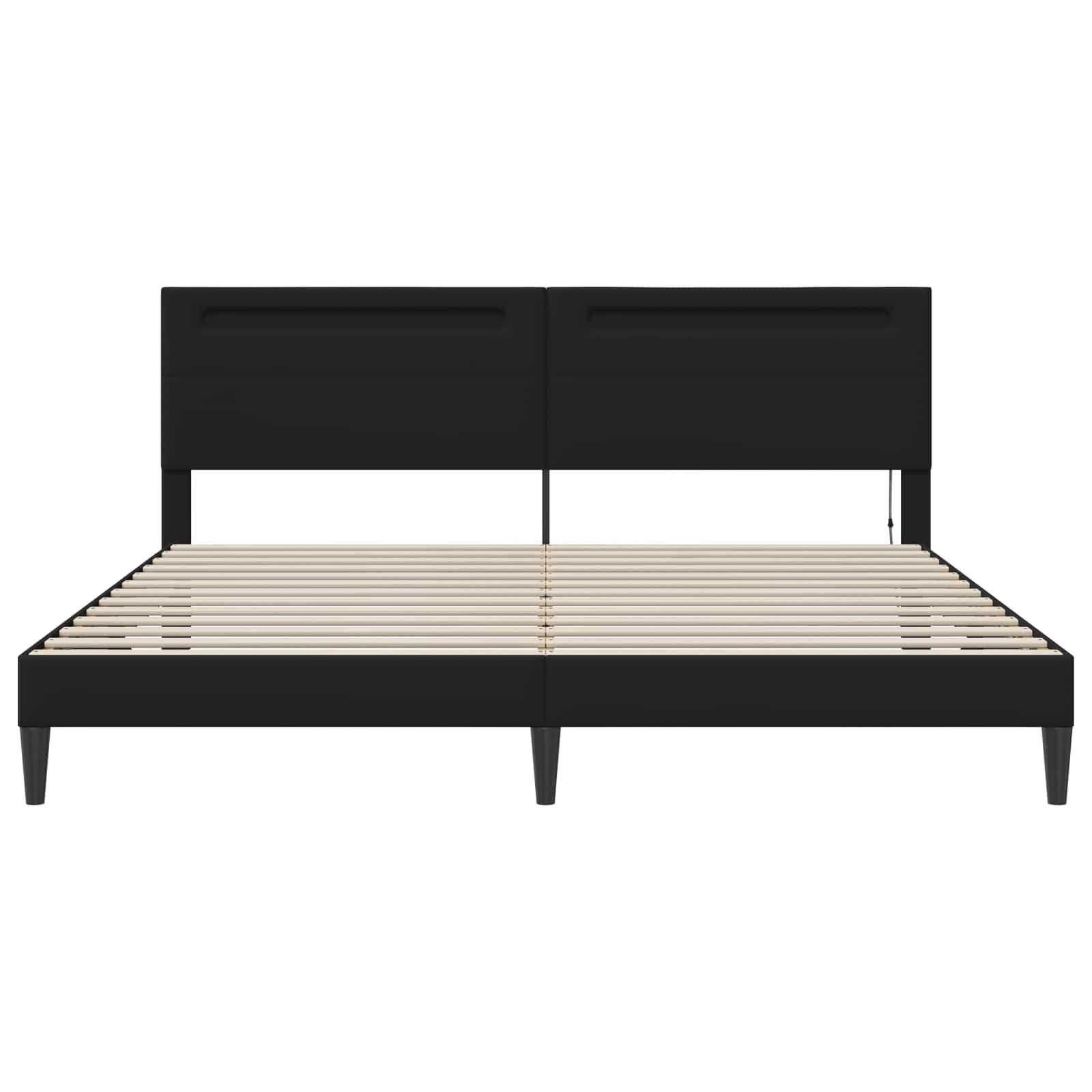 Struttura del letto con testiera Nero 180 x 200 cm Similpelle | homemem39
