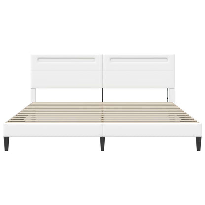 Struttura del letto con testiera Bianco 180 x 200 cm Similpelle | homemem39