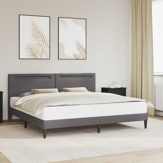 Struttura del letto con testiera Grigio 200 x 200 cm Similpelle | homemem39