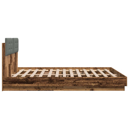 Struttura letto con testata Legno vecchio 200 x 200 cm | homemem39