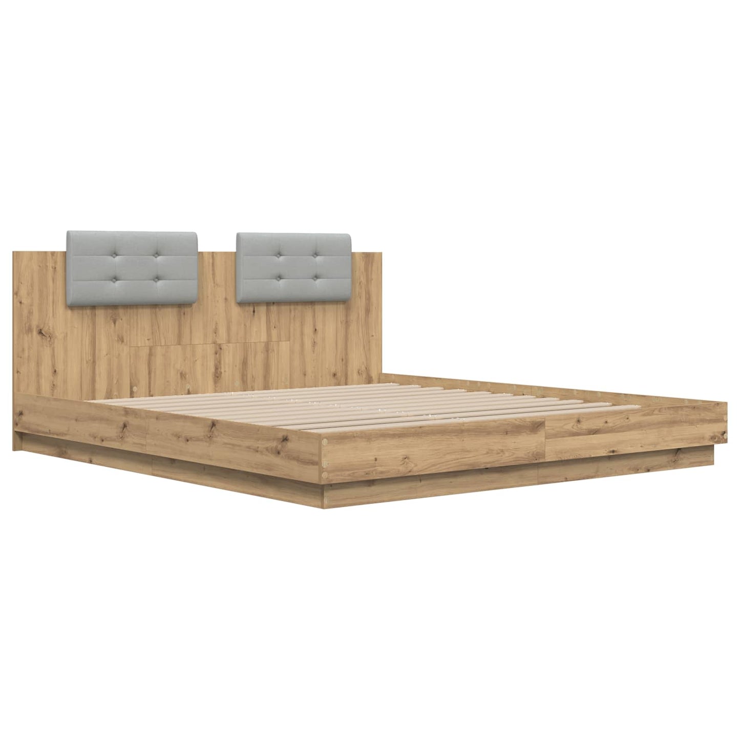 Struttura letto con testata Rovere artigianale 200 x 200 cm | homemem39