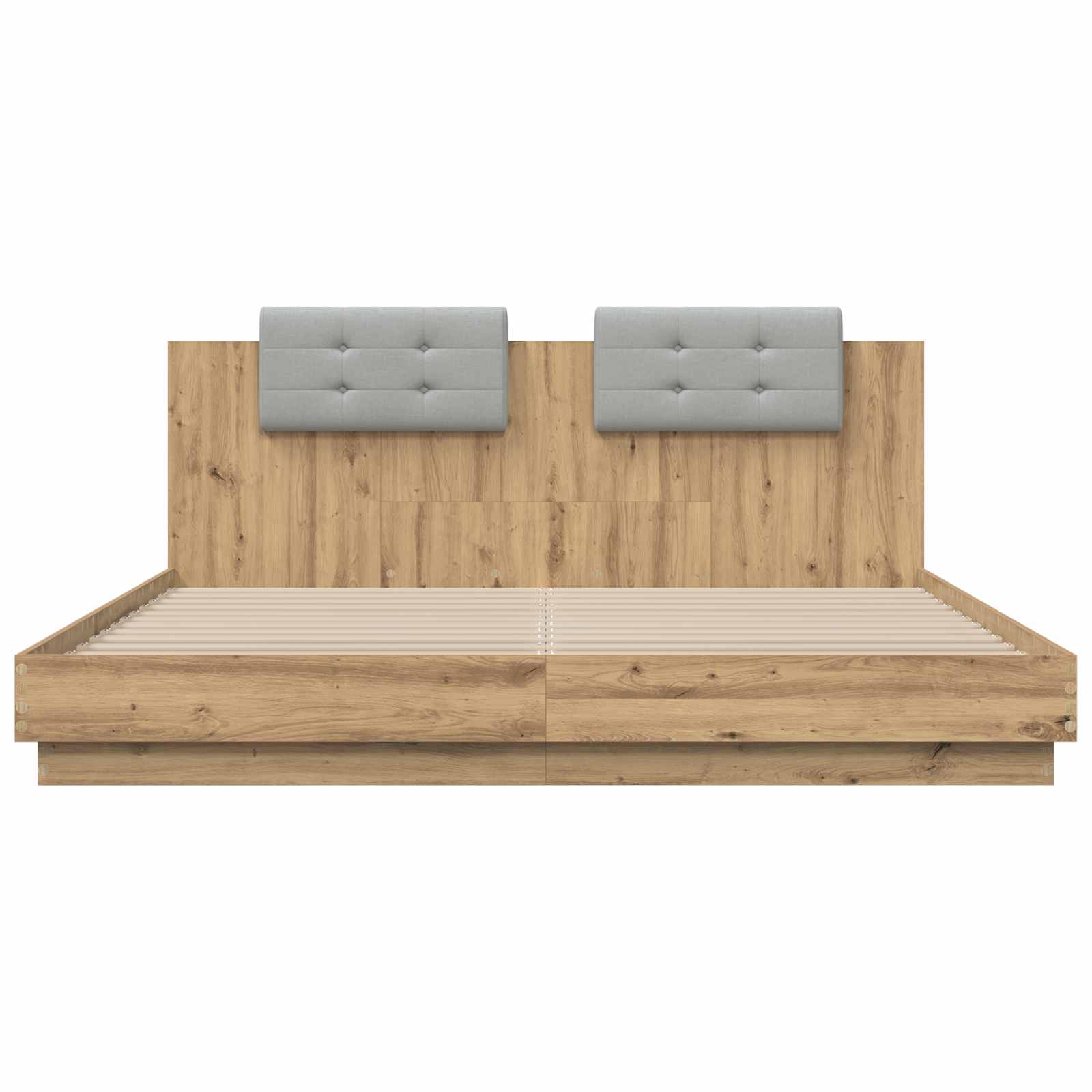 Struttura letto con testata Rovere artigianale 200 x 200 cm | homemem39