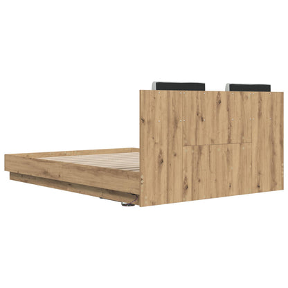 Struttura letto con testata Rovere artigianale 160 x 200 cm | homemem39