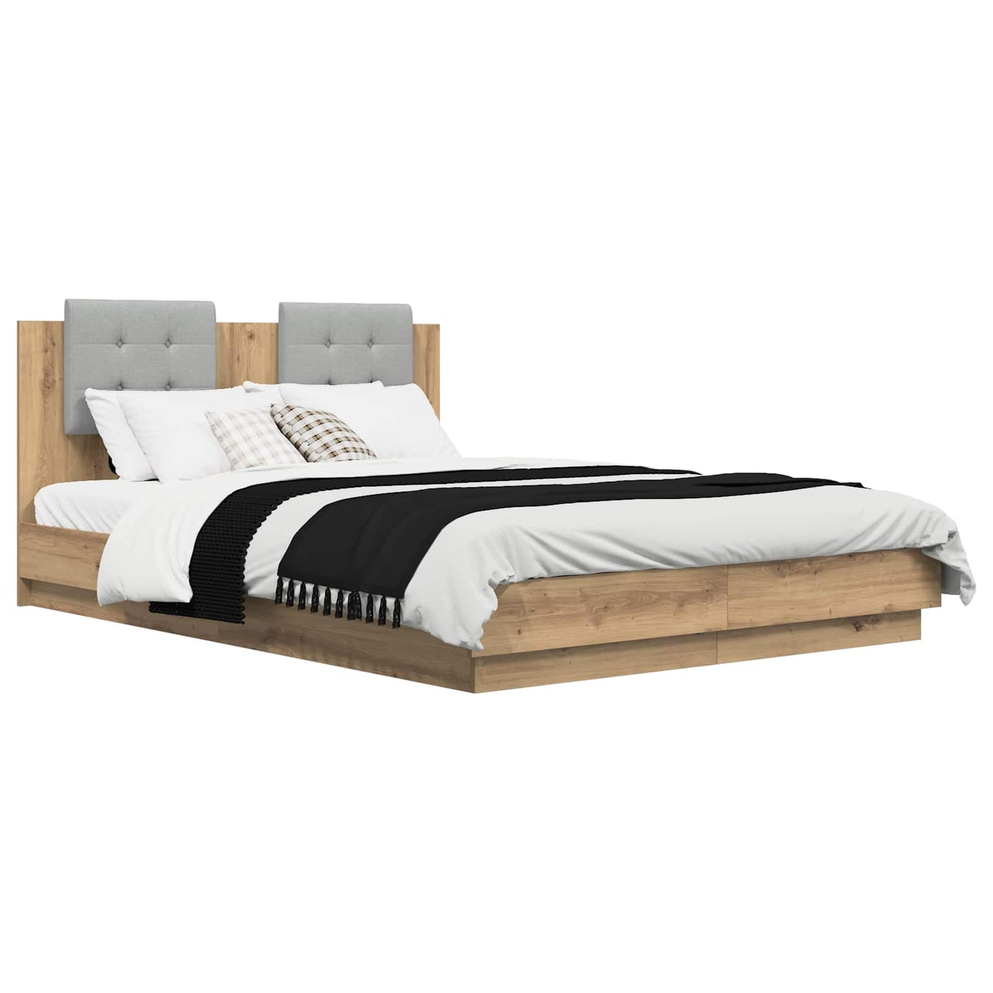 Struttura letto con testata Rovere artigianale 160 x 200 cm | homemem39