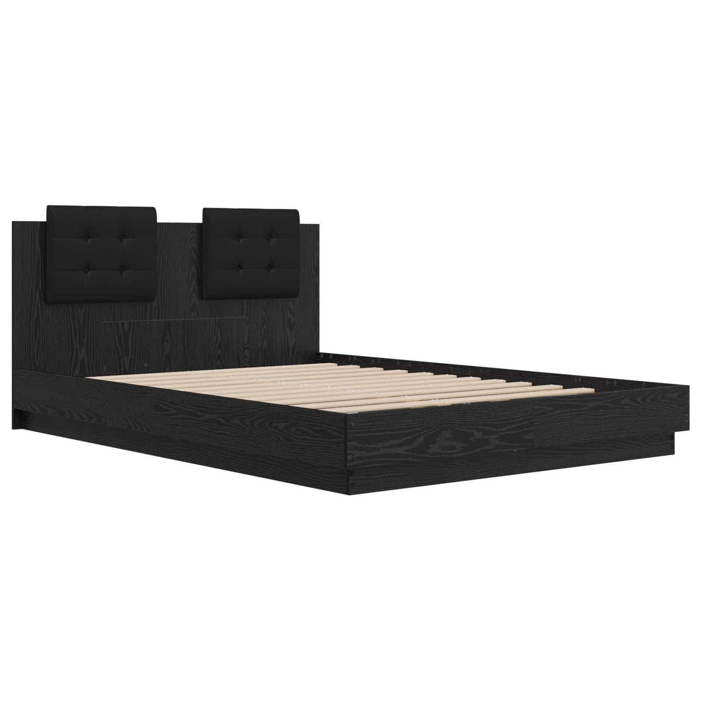 Struttura letto con testata Rovere Nero 160 x 200 cm | homemem39