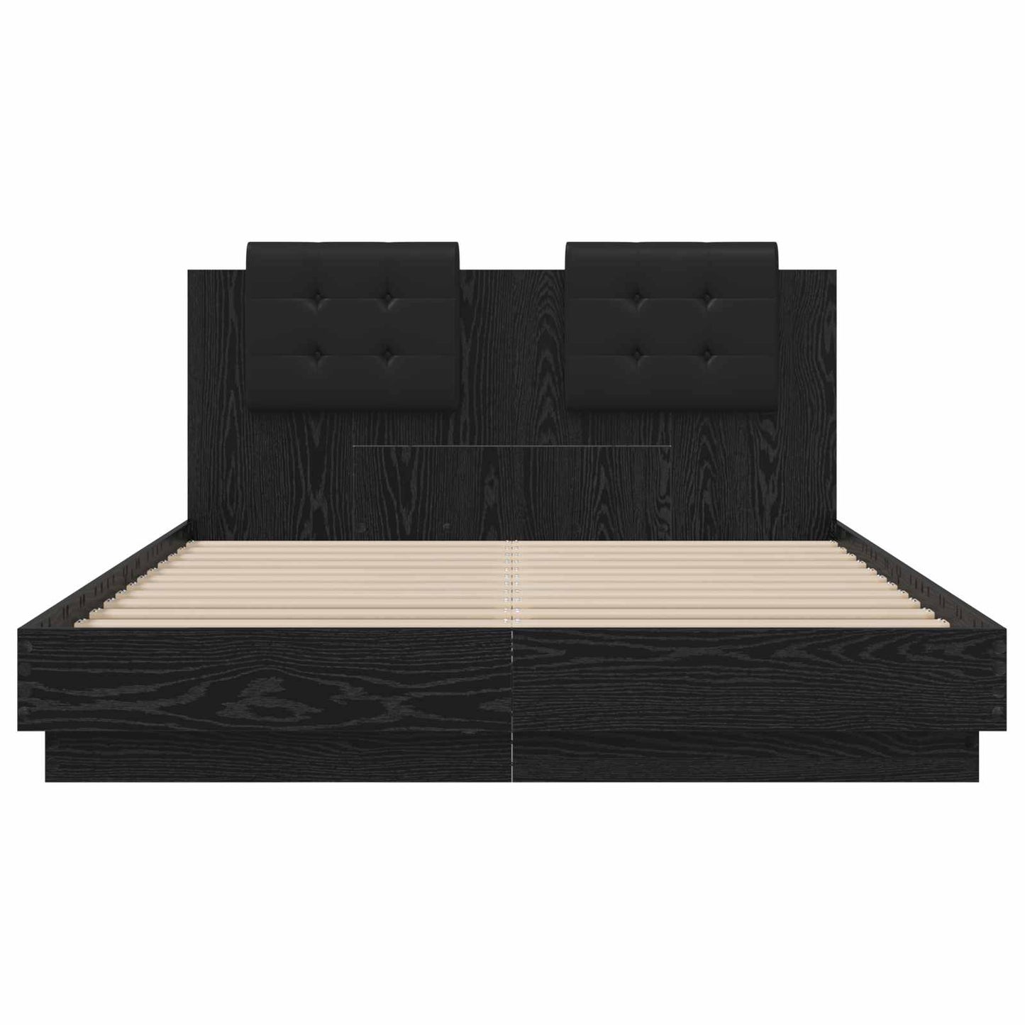Struttura letto con testata Rovere Nero 160 x 200 cm | homemem39