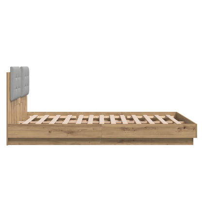 Struttura letto con testata Rovere artigianale 150 x 200 cm