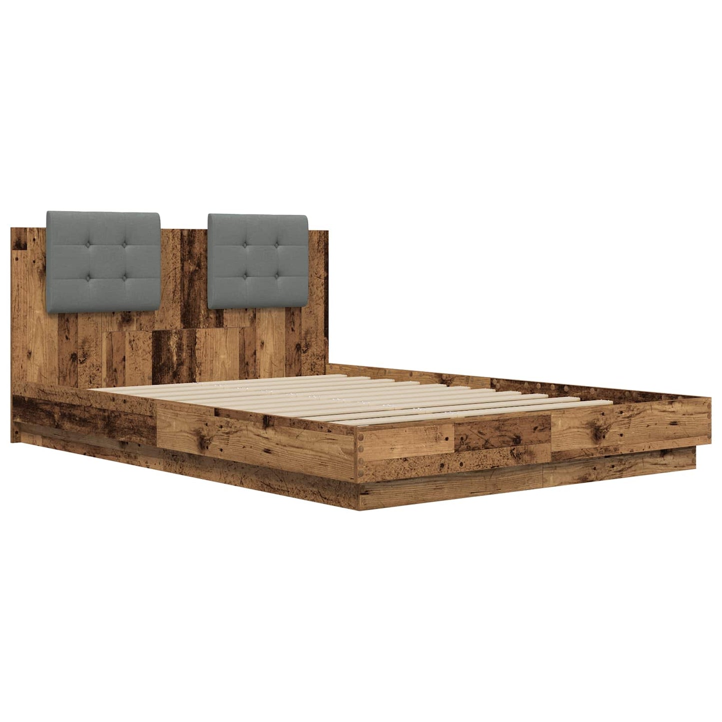 Struttura letto con testata Legno vecchio 140 x 200 cm | homemem39