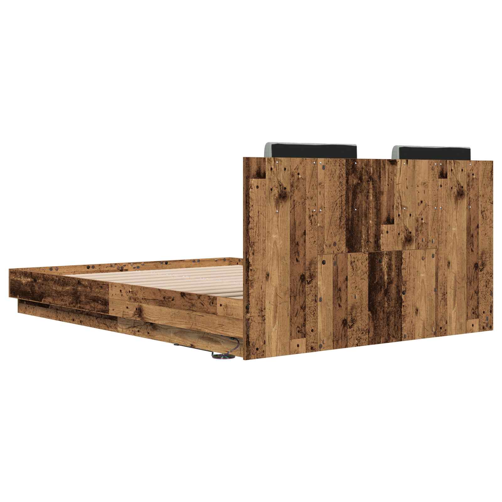 Struttura letto con testata Legno vecchio 140 x 200 cm | homemem39