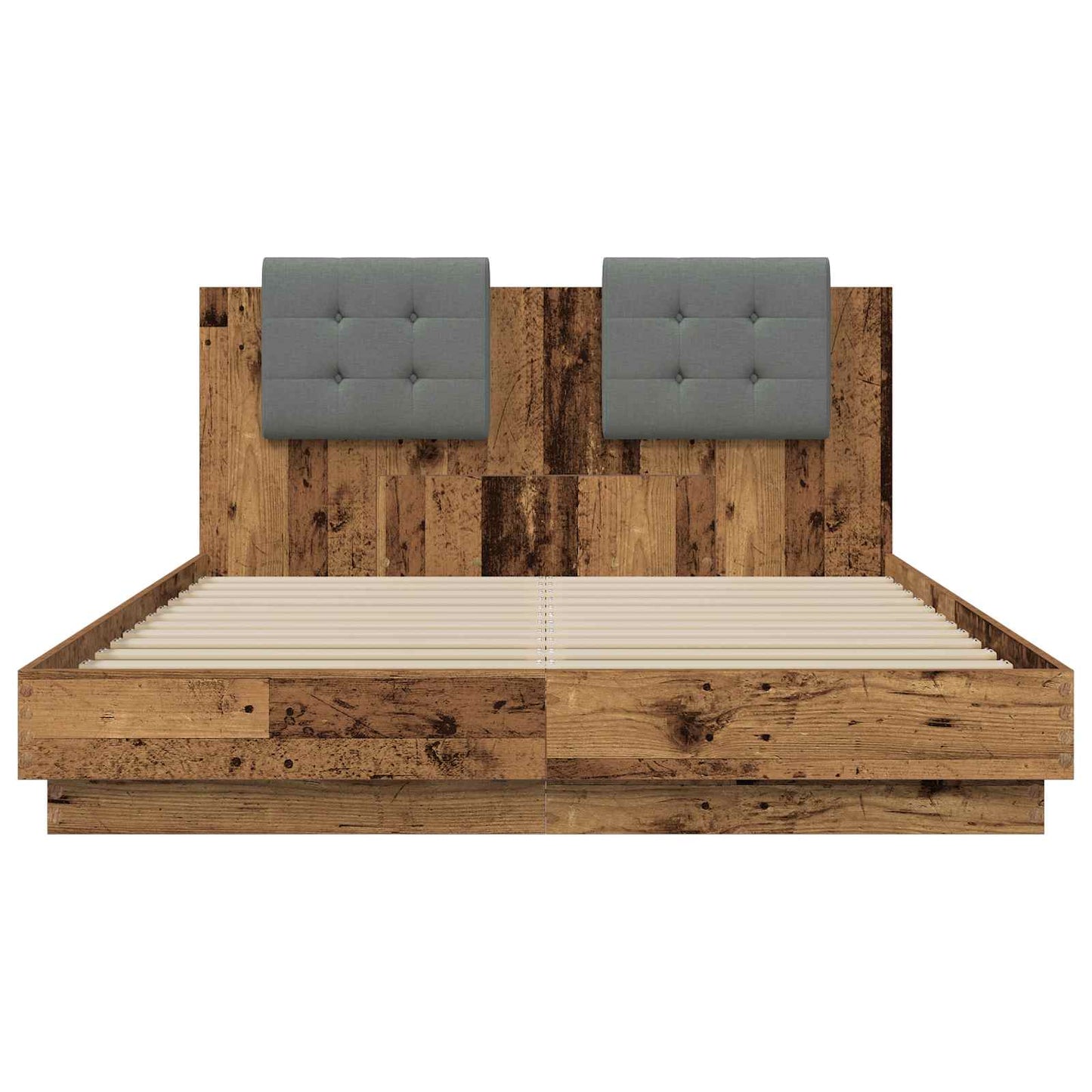 Struttura letto con testata Legno vecchio 140 x 200 cm | homemem39