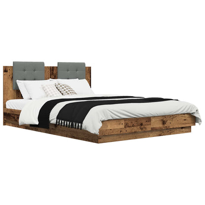 Struttura letto con testata Legno vecchio 140 x 200 cm | homemem39