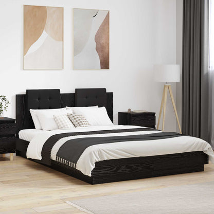 Struttura letto con testata Rovere Nero 120 x 200 cm | homemem39