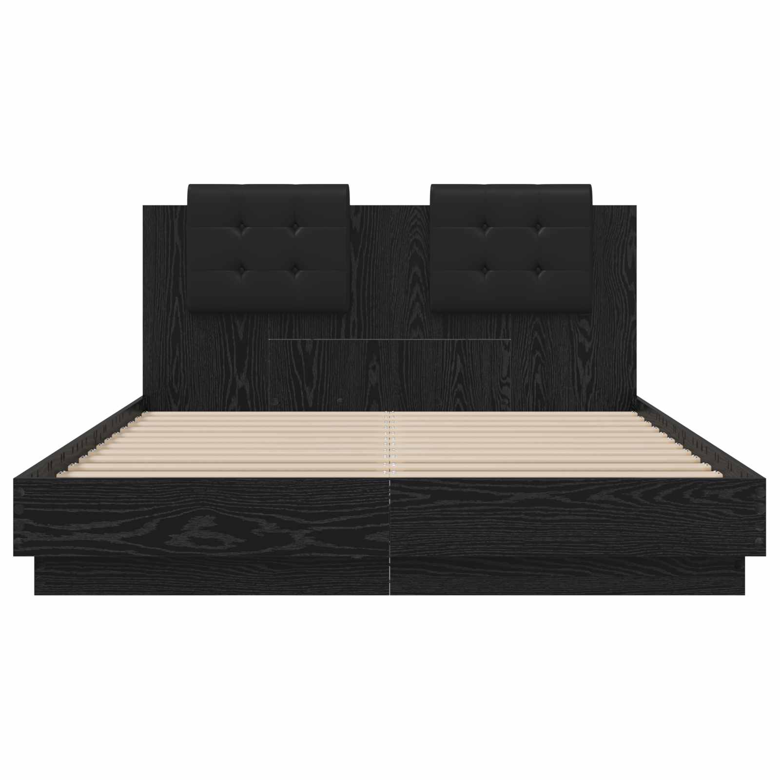 Struttura letto con testata Rovere Nero 120 x 200 cm | homemem39