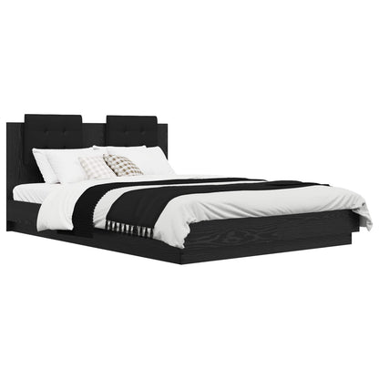 Struttura letto con testata Rovere Nero 120 x 200 cm | homemem39