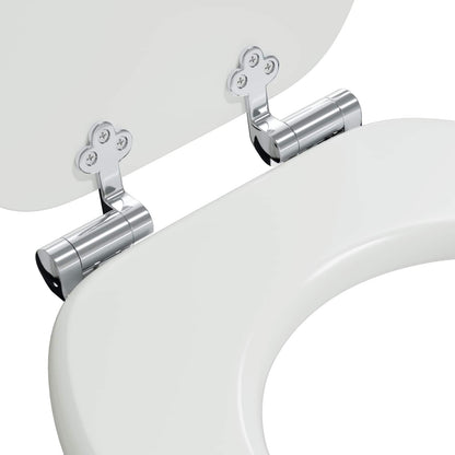Sedile per toilette con chiusura morbida 2 pcs Bianco | homemem39