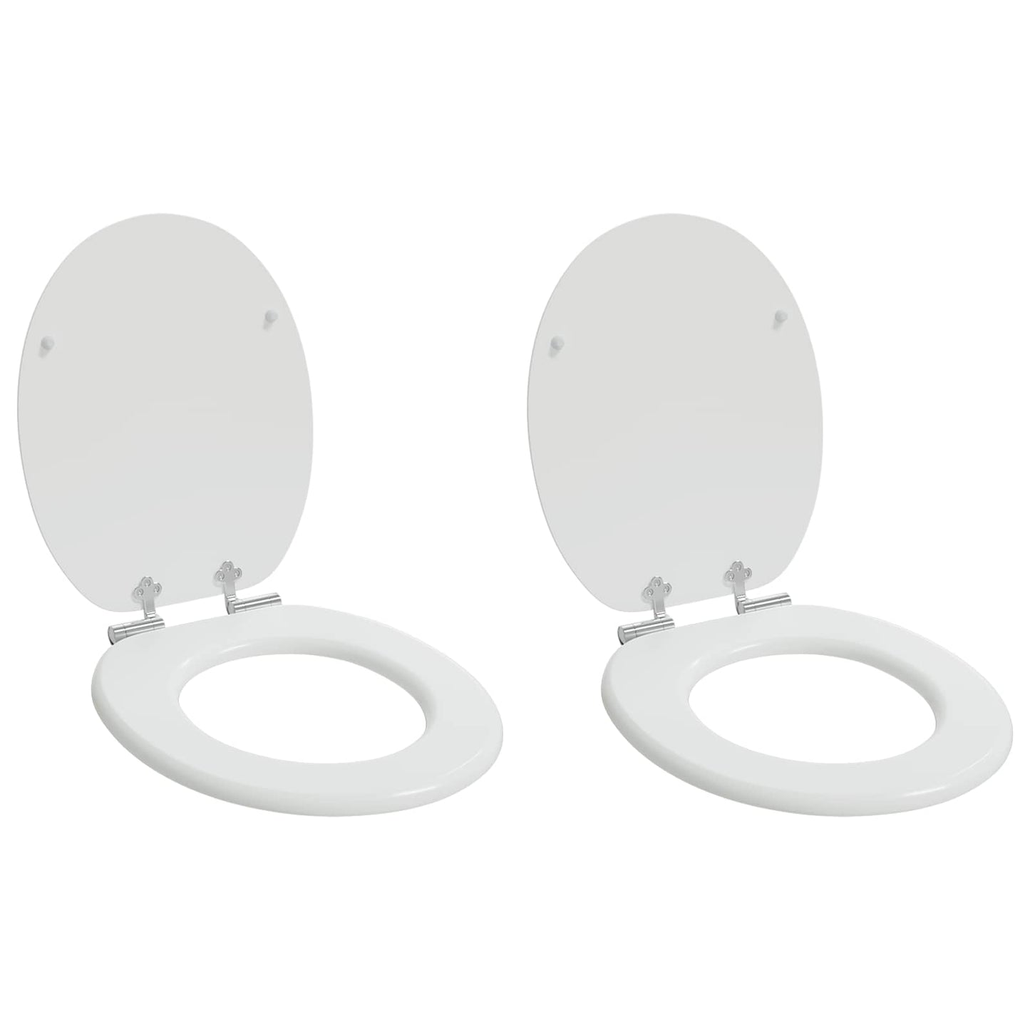 Sedile per toilette con chiusura morbida 2 pcs Bianco
