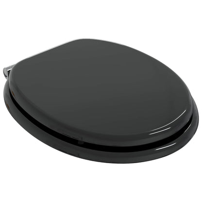 Sedile per toilette con chiusura morbida 2 pcs Nero 44 x 38 cm | homemem39