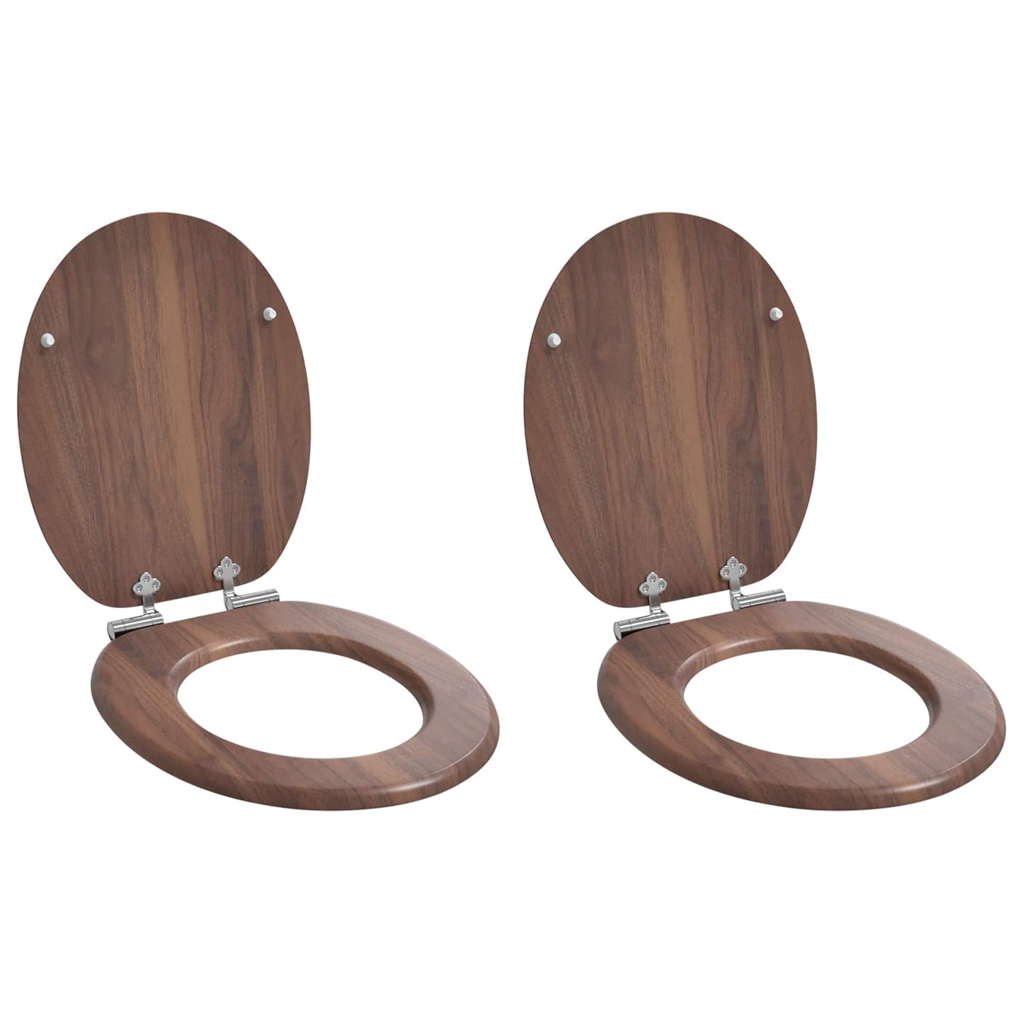 Sedile per toilette con chiusura morbida 2 pcs Marrone | homemem39