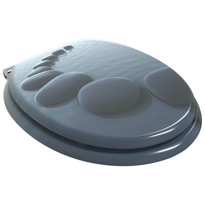 Sedile per toilette con chiusura morbida 2 pcs Grigio | homemem39