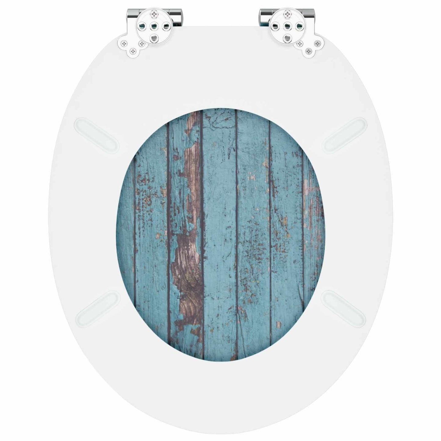 Sedile per toilette con chiusura morbida 2 pcs Blu 44 x 38 cm | homemem39
