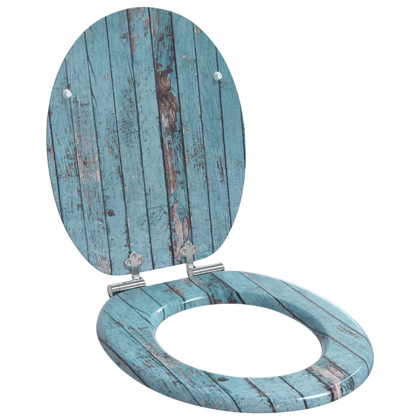 Sedile per toilette con chiusura morbida 2 pcs Blu 44 x 38 cm | homemem39
