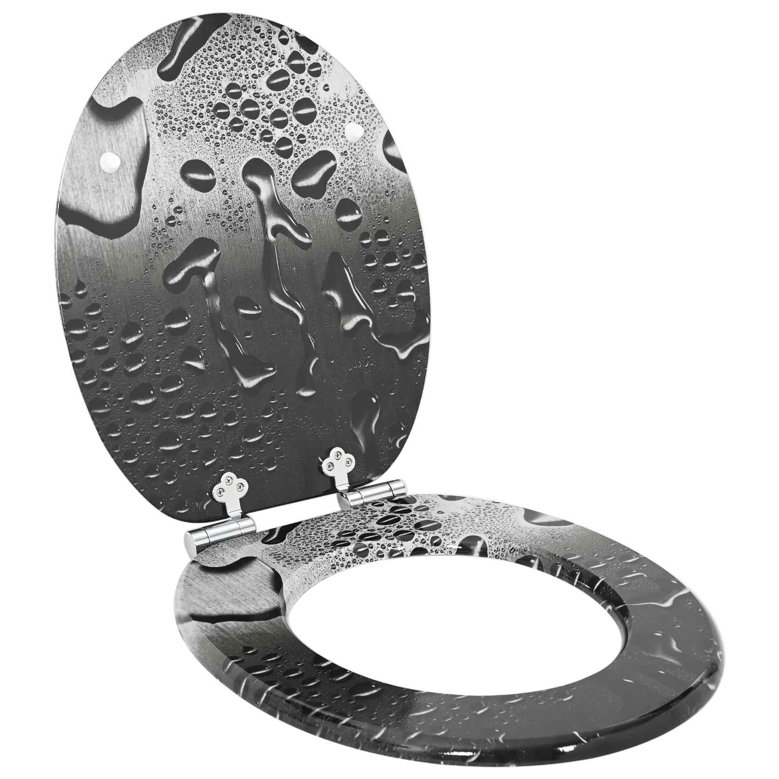 Sedile per toilette con chiusura morbida 2 pcs Grigio | homemem39