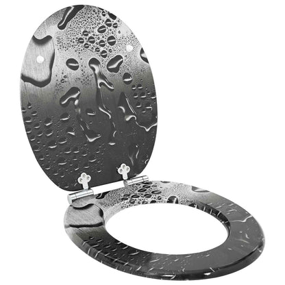 Sedile per toilette con chiusura morbida 2 pcs Grigio | homemem39