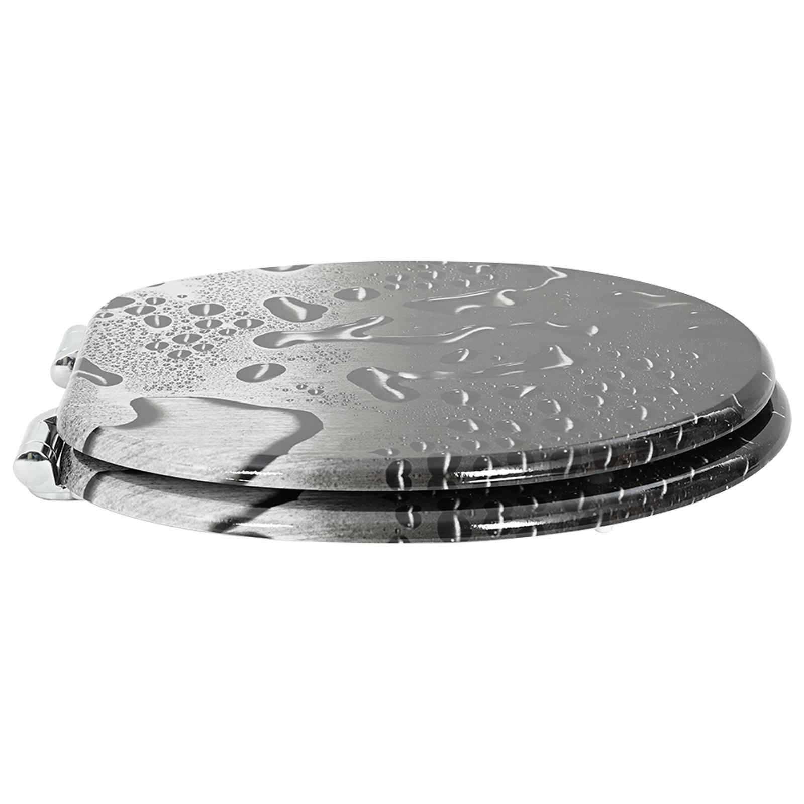 Sedile per toilette con chiusura morbida 2 pcs Grigio | homemem39