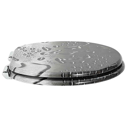 Sedile per toilette con chiusura morbida 2 pcs Grigio | homemem39