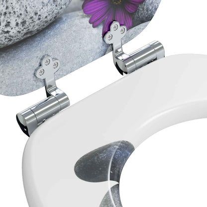 Sedile per toilette con chiusura morbida 2 pcs Grigio | homemem39