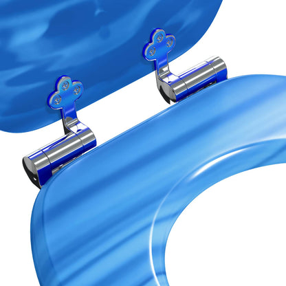 Sedile per toilette con chiusura morbida 2 pcs Goccia blu | homemem39