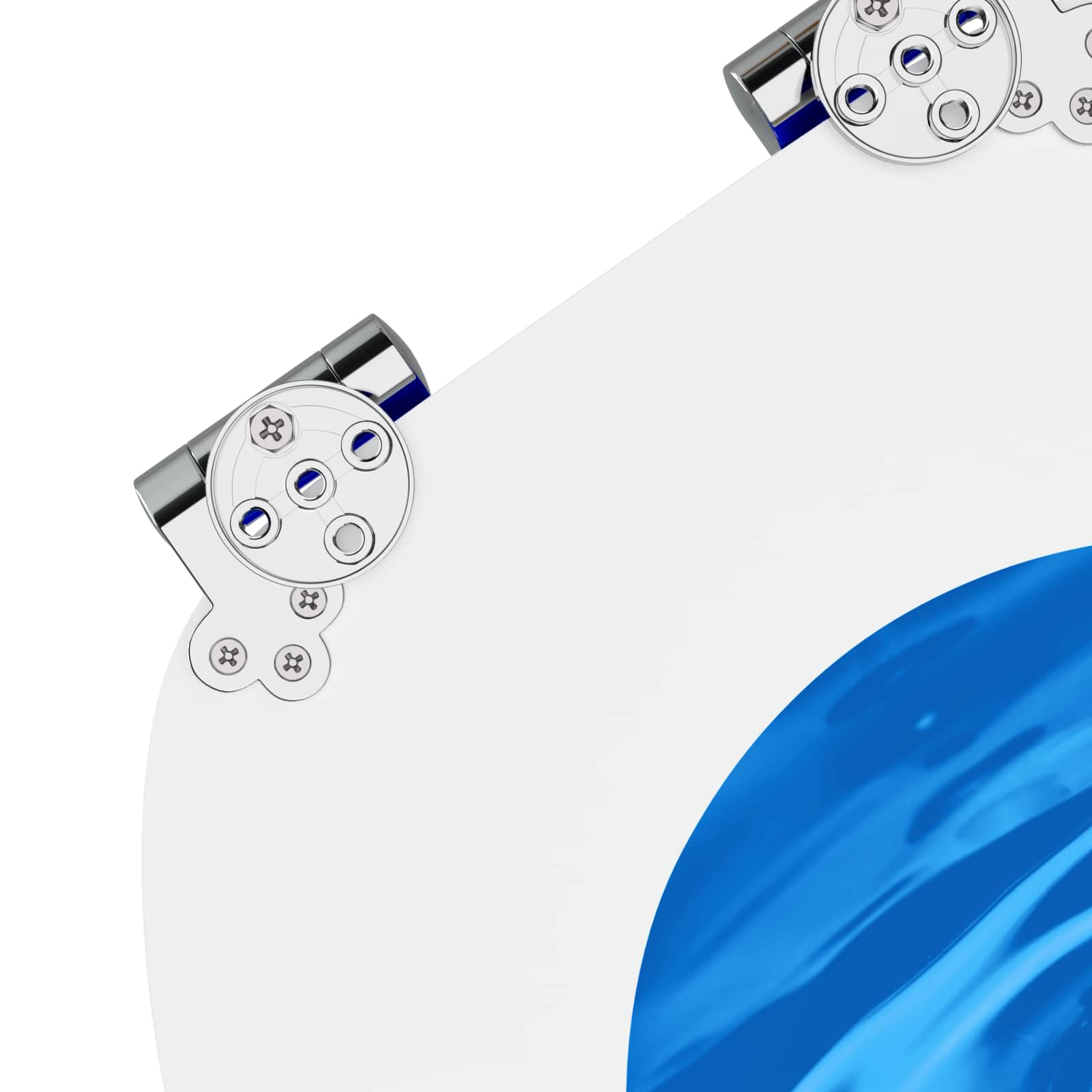 Sedile per toilette con chiusura morbida 2 pcs Goccia blu | homemem39