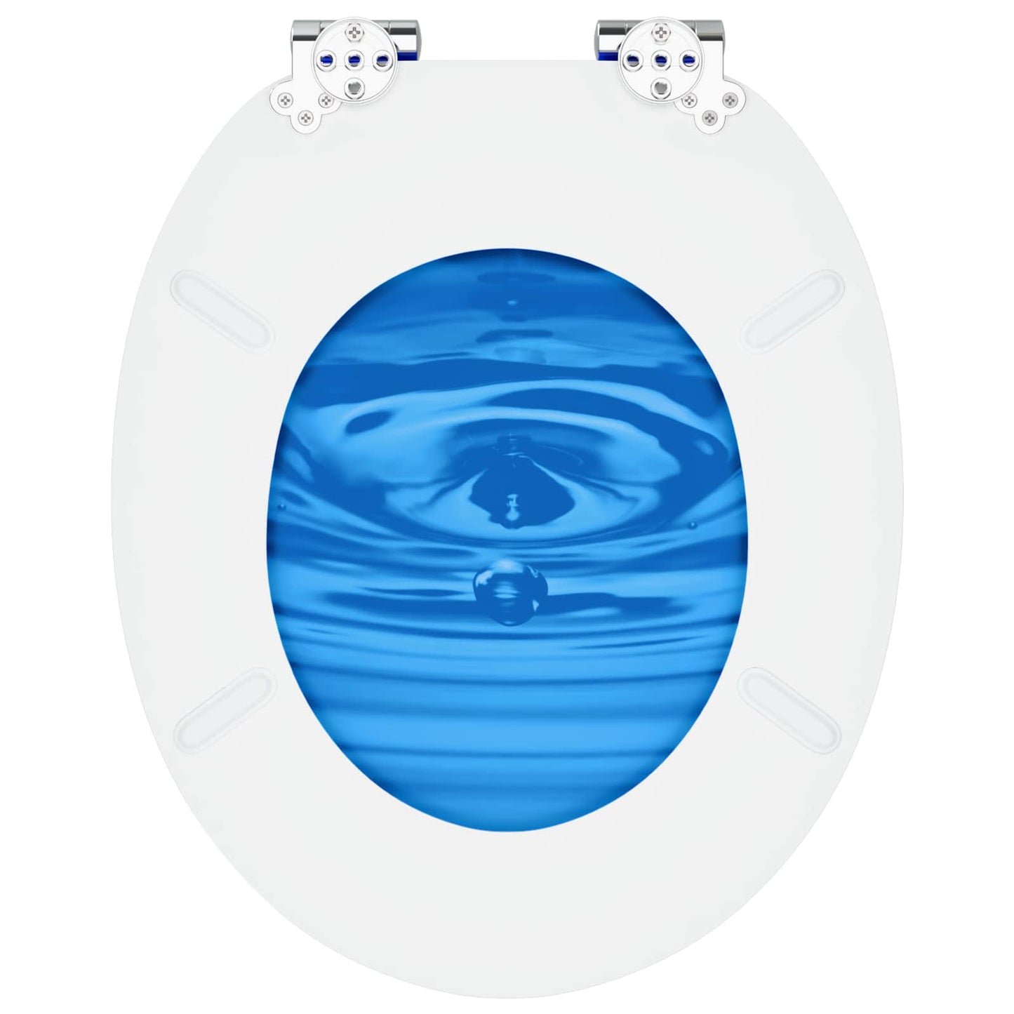 Sedile per toilette con chiusura morbida 2 pcs Goccia blu | homemem39