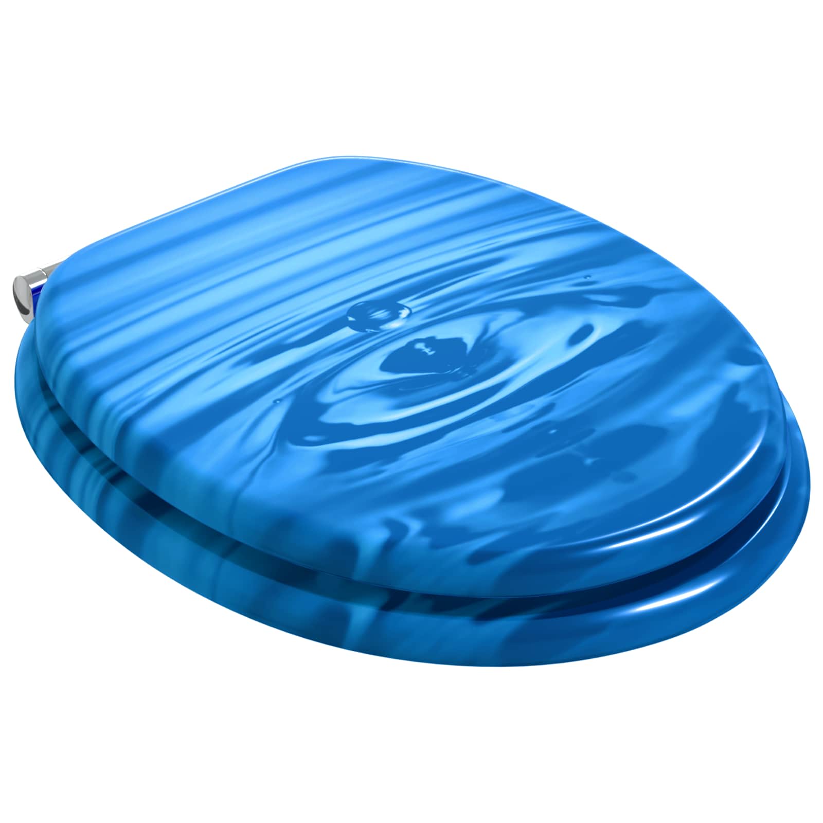Sedile per toilette con chiusura morbida 2 pcs Goccia blu | homemem39