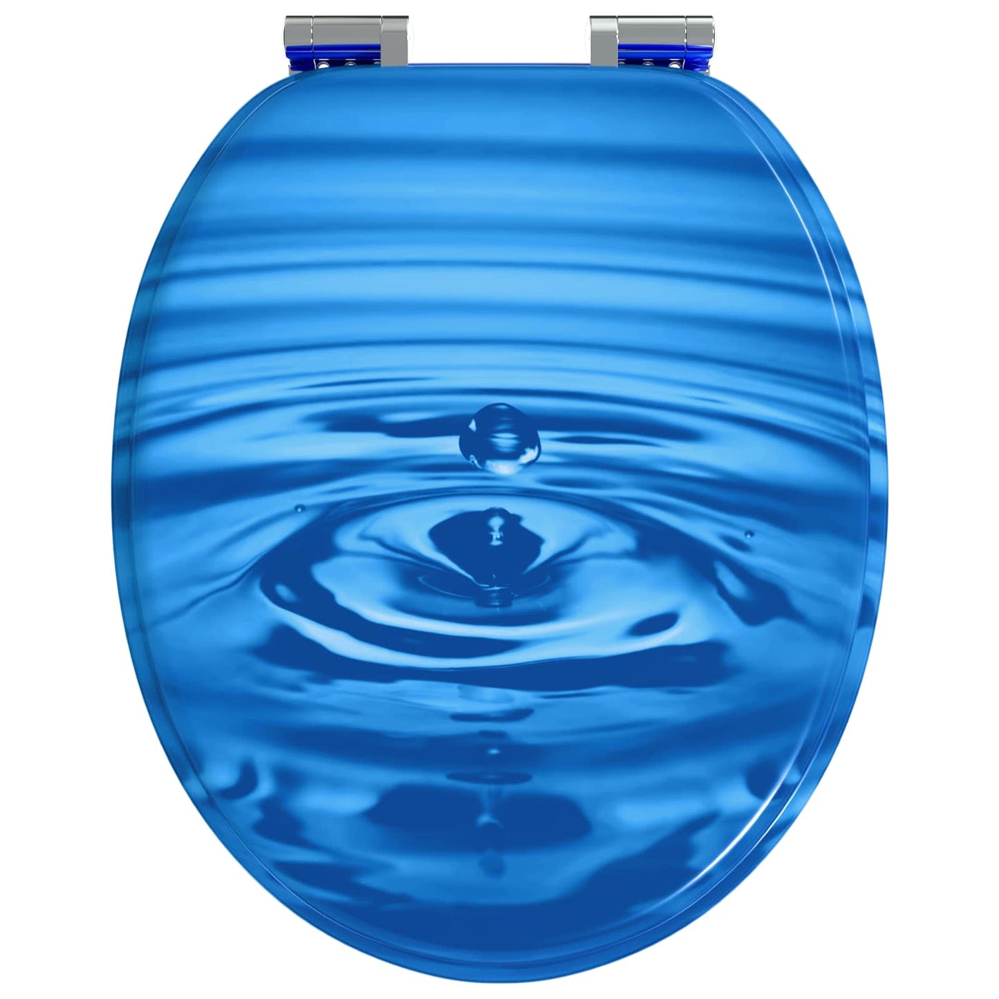 Sedile per toilette con chiusura morbida 2 pcs Goccia blu | homemem39