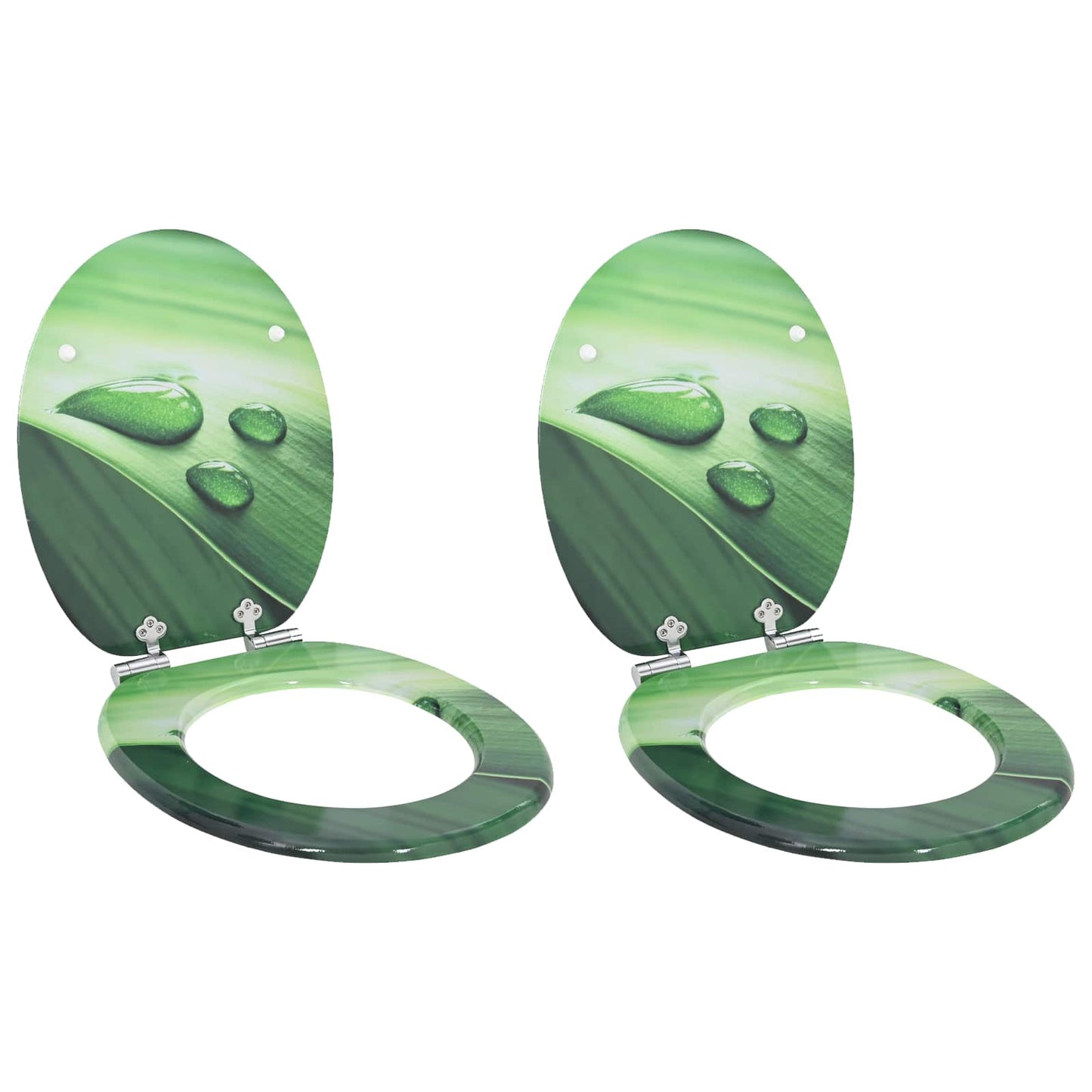 Sedile per toilette con chiusura morbida 2 pcs Goccia verde