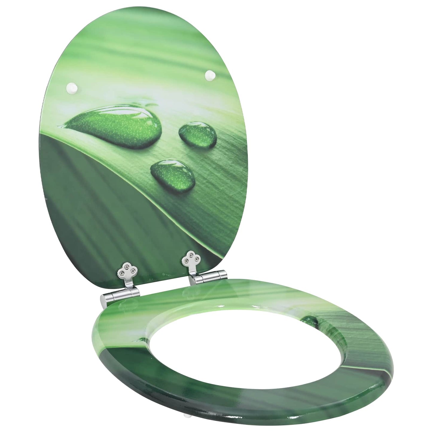 Sedile per toilette con chiusura morbida 2 pcs Goccia verde