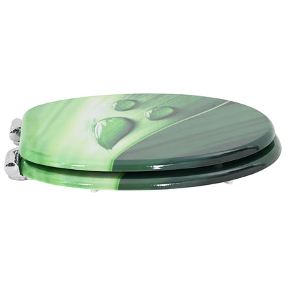 Sedile per toilette con chiusura morbida 2 pcs Goccia verde
