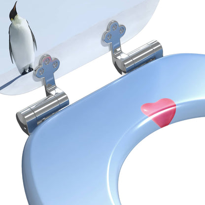 Sedile del WC 2 pcs Blu 43,8 x 37,8 cm Pannello MDF