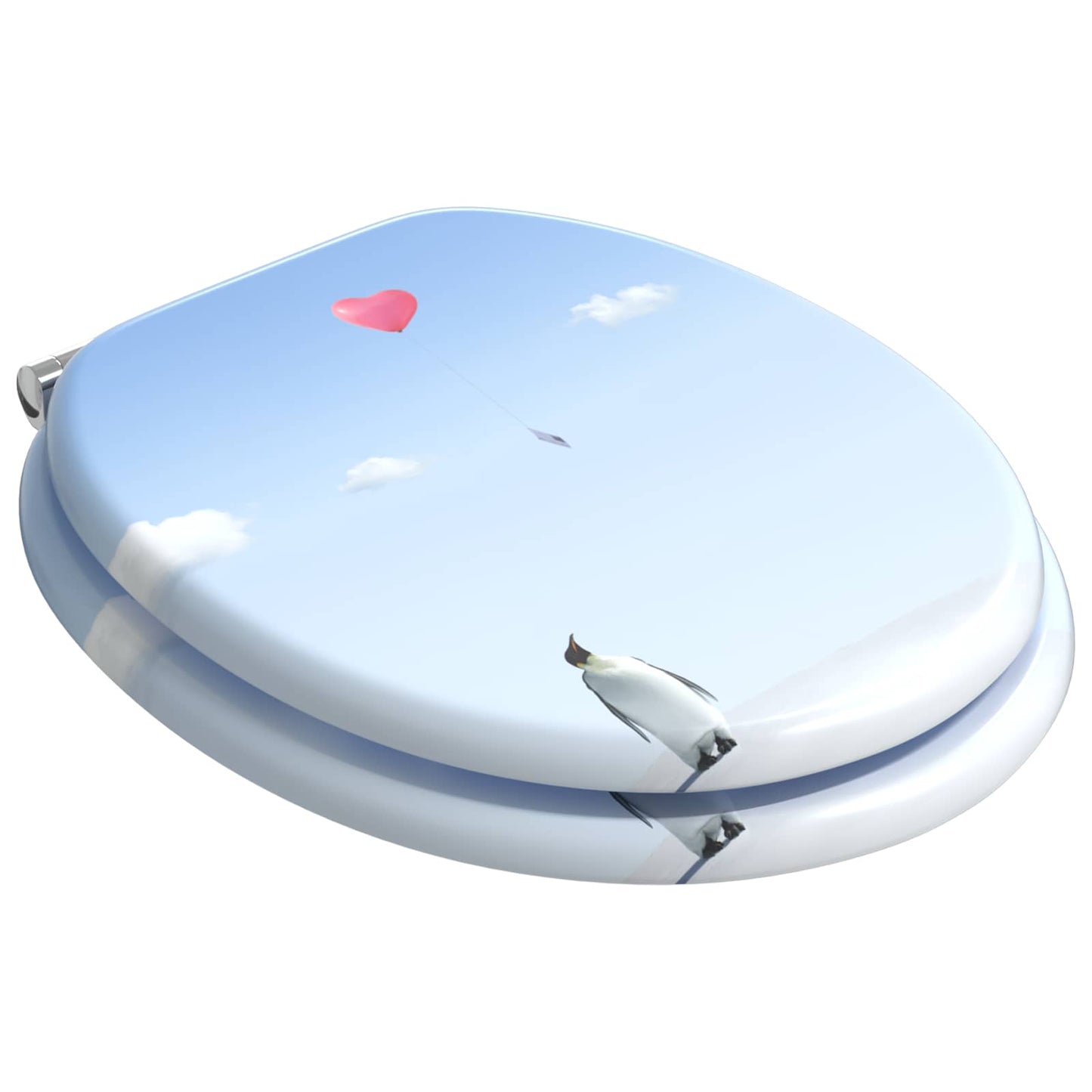 Sedile del WC 2 pcs Blu 43,8 x 37,8 cm Pannello MDF