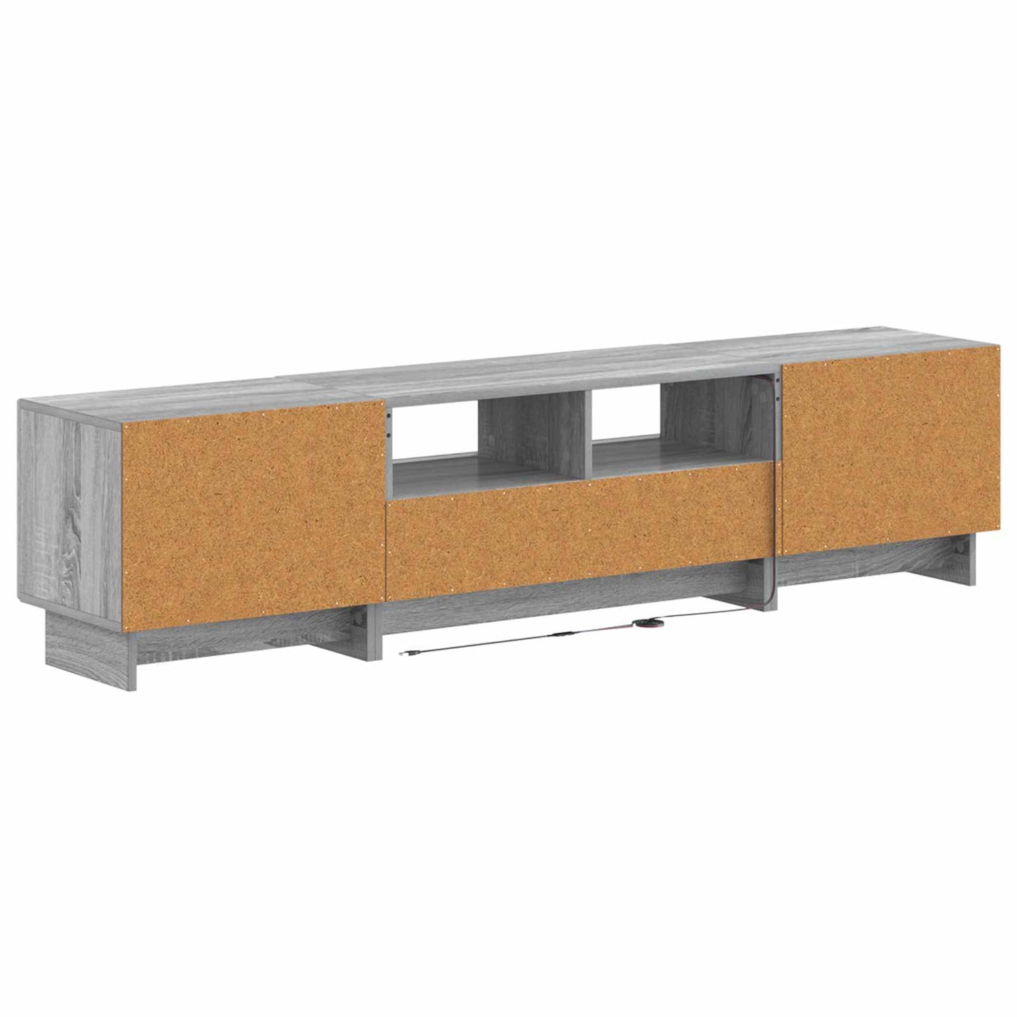 Mobile TV LED a 5 pezzi Sonoma grigio Legno ingegnerizzato