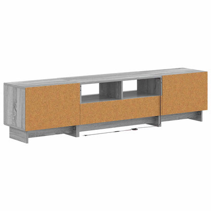 Mobile TV LED a 5 pezzi Sonoma grigio Legno ingegnerizzato