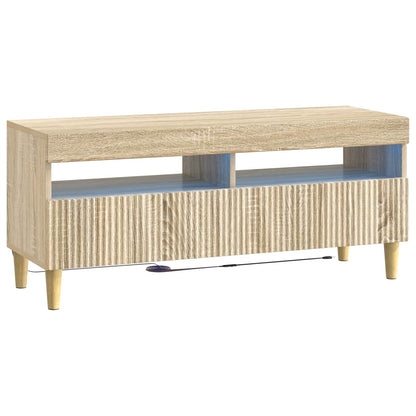 Mobile TV LED a 5 pezzi Rovere Sonoma Legno ingegnerizzato
