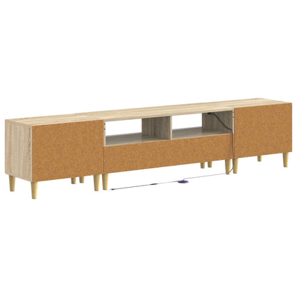 Mobile TV LED a 5 pezzi Rovere Sonoma Legno ingegnerizzato